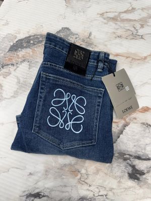 Loewe Light Imported Fabric Back Pocket Design very Premium Straight Fit Jeans.MR394