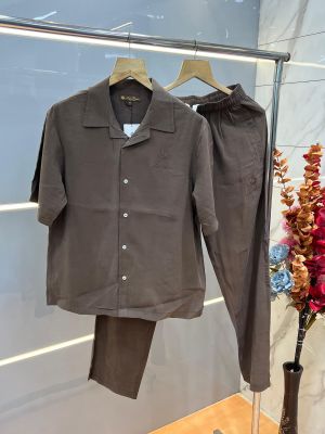 Loro Pian a Brown Premium Tracksuit with Soft Cotton Fabric and Embroidered Logo 4351