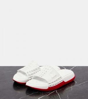 CHRISTIAN LOUBOUTI.N take it easy slides white