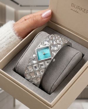 Swarrovsk_i Curiosa Bangle   Silver To Tiffany
