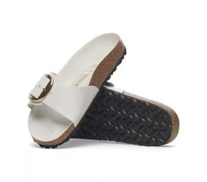 Birkenstock Madrid Big Buckle  White Womens