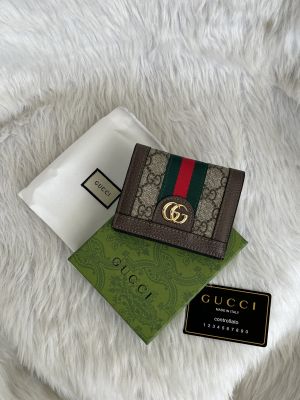 Guccii 02 Brown Mono Wallet With Original Box & DustCover Premium Quality