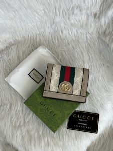 Guccci 08 White Mono Wallet With Original Box & DustCover Premium Quality