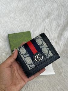Guccii 07 Blue Mono Wallet With Original Box & DustCover Premium Quality