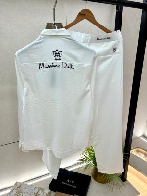 Massimo Dutti Imported White Pant Shirt Super Premium Combo F3875-WH