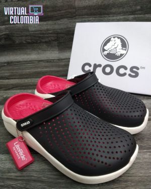 Croc_ss Lite Ride Black Red 442