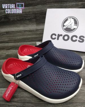 Croc_ss Lite Ride Navy Blue Red 445