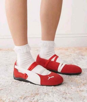 Pumaa Speedcat Ballet Suede Red White 2629