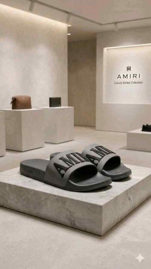 Amirii Embossed Slide Grey