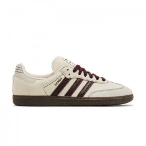 Addidas Samba OG Wonder White Maroon Women