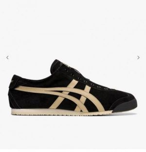 Onitsuk A Tiger Slip on Black Deser Suede (738) fix with carry bag