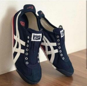 Onitsuk A Tiger slip on navy blue white (bs06) fix with carry bag