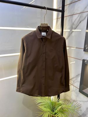 Burberr y Brown Premium Oxford Lycra Shirt With Brand Box Packing And Carry Bag F3535-BR