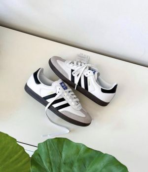 Adid samba White Black womens fix(498)