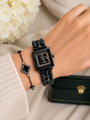Roleex Women Square Full Black