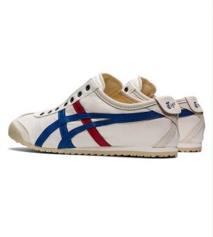tiger mexico 66 slip on blue red Womens fix(522)