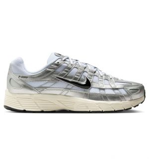 Nikke P-6000 White & Black Metallic Silver Women