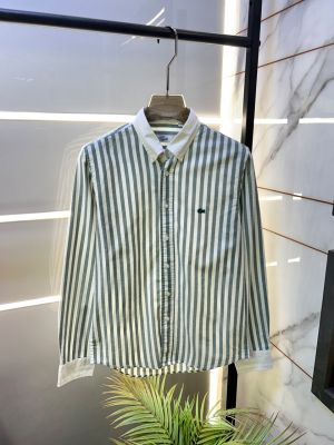 Lacost Lining Green Premium Oxford Lycra Shirt F5037-GR2
