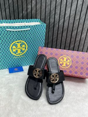 Torry Burch Thong Black With OriginalBox CarryBag Packing