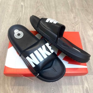 Nik.e Offcourt Classic Premium Black White Flip Flop