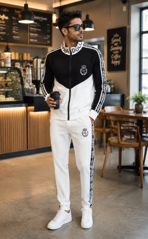 DNG Premium Track Suit White K207-W
