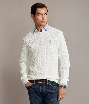 Ralp Lauren imported pullovers white
