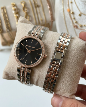 Michaee_l Kors Darci Toton Rose Gold Black
