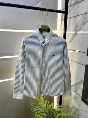 Lacost Lining Blue Premium Oxford Lycra Shirt F5037-BU