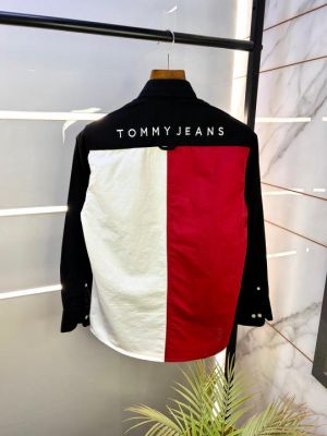 Tomm Hilfiger Black Embroidery Back Printed Premium Shirts F2535-BL