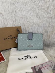 Coacchh A4 Corner Zip Signature Wallet With Original Box DustCover Tags Card Highend Quality