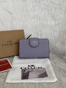 Coacchh A8 Corner Zip Signature Wallet With Original Box DustCover Tags Card Highend Quality