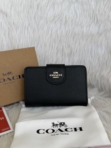 Coacchh A13 Corner Zip Signature Wallet With Original Box DustCover Tags Card Highend Quality