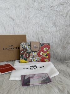 Coacchh A16 Corner Zip Signature Wallet With Original Box DustCover Tags Card Highend Quality