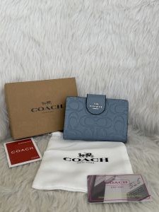 Coacchh A18 Corner Zip Signature Wallet With Original Box DustCover Tags Card Highend Quality