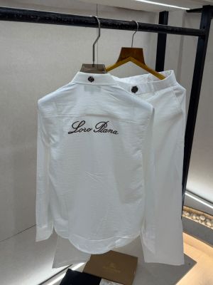 Loro Piana White Imported Pant Shirt Super Premium Combo F3882-W2