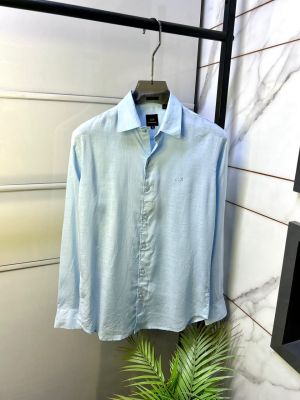 Arma Exchange Linen Sky Embroidery Logo Super Premium Shirt With Brand Packing F5047-SK