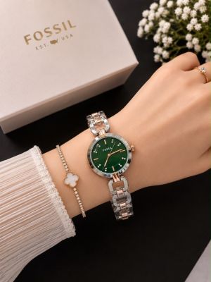 Fossiil Kerrigan Rosegold Two Tone Green