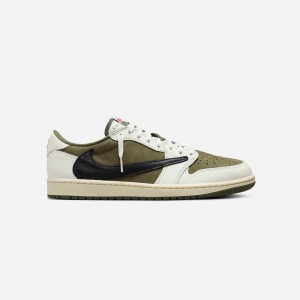 Nikee Air Jordan 1 X Travis Scott Retro Low OG Sp Medium Olive