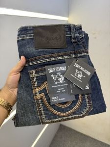 TRUE RELIGION B PREMIUM GREENISH SHADE DENIM JEANS STRAIGHT FIT LENGHT 41