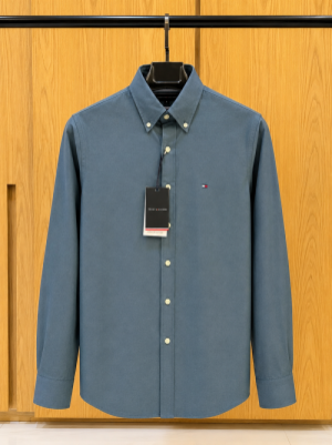 TOM-Y HILFIGER IMPORTED STORE ARTICLE SHIRT LINEN FABRIC