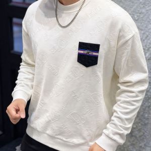 Christian Dio_Pocket Full Monogram Sweatshirt White