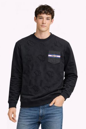 Christian Dio_Pocket Full Monogram Sweatshirt Black