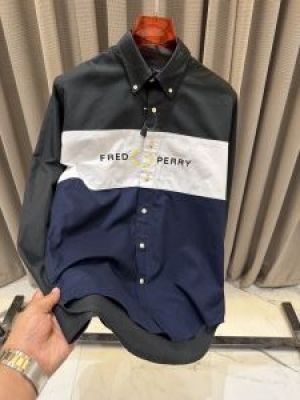 Fred Perr_y Olive With Blue Premium Shirt