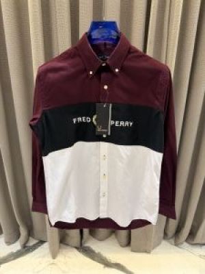 Fred Perr_y Maroon With White Premium Shirt