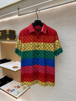 Gucc Ranveer Singh Half Shirt Rainbow