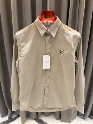 Coac_Cest Logo Full Sleeves Denim Shirt Beige