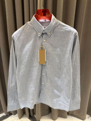 Lorro Pianna Chest Logo Lining Full Sleeves Shirt Grey