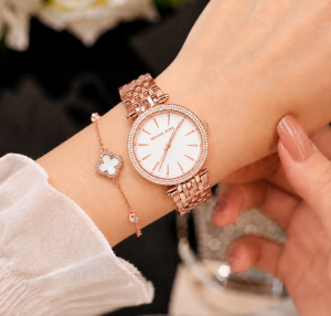 Michael l Kors Darci Rosegold White Dial