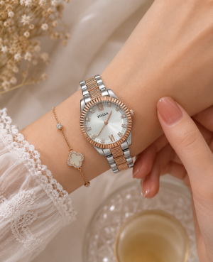 Fossiil Women Diamond Two Tone Dial