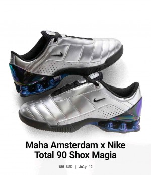 Maha Amsterdam x Nikkee Total 90 Secutor Shox Magia Metallic Silver Black Blue 6083